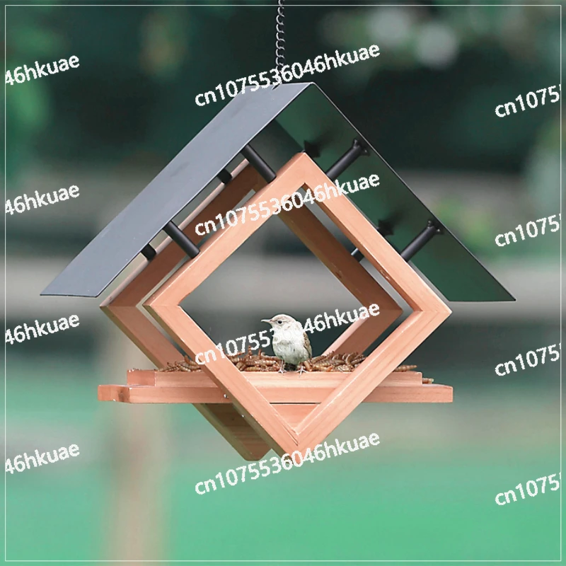 

Beautiful Hanging Decorative Metal Bird Feeder Install Wrought Iron Ornaments in The Garden and Courtyard