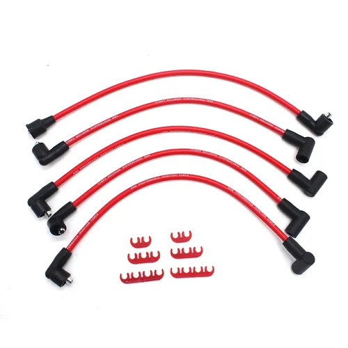 Imagen 1 del producto 1 Juego de cables HT de silicona de alto rendimiento de 8mm para Mini accesorios clásicos 850, 1000 y 1275 rojo, azul