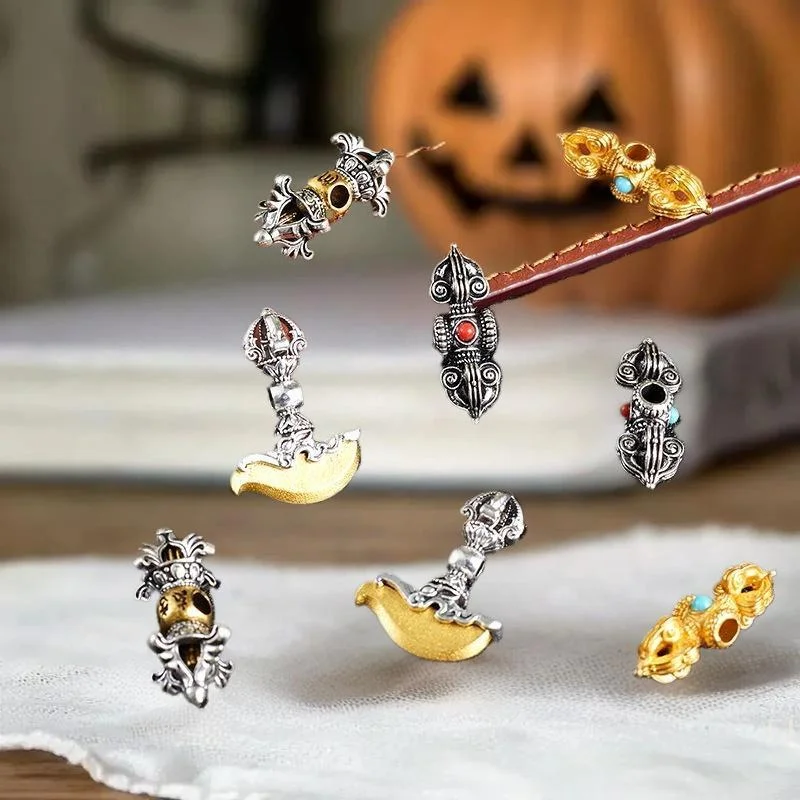 

[YU] 2 шт. 20x7,3 мм матовое золото/античное посеребрение бусины-разделители из сплава Vajra колокольчик кулон для изготовления ювелирных изделий своими руками аксессуары