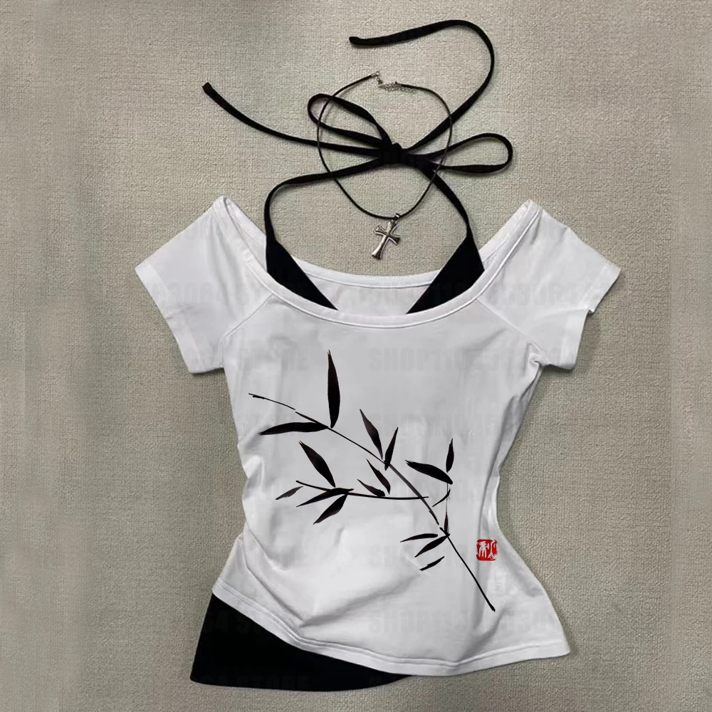 2025 Spring/Summer Cross disciplinary New Fashionable Printed Slim Fit Multi functional Street Personalized Spicy Girl Tank Top