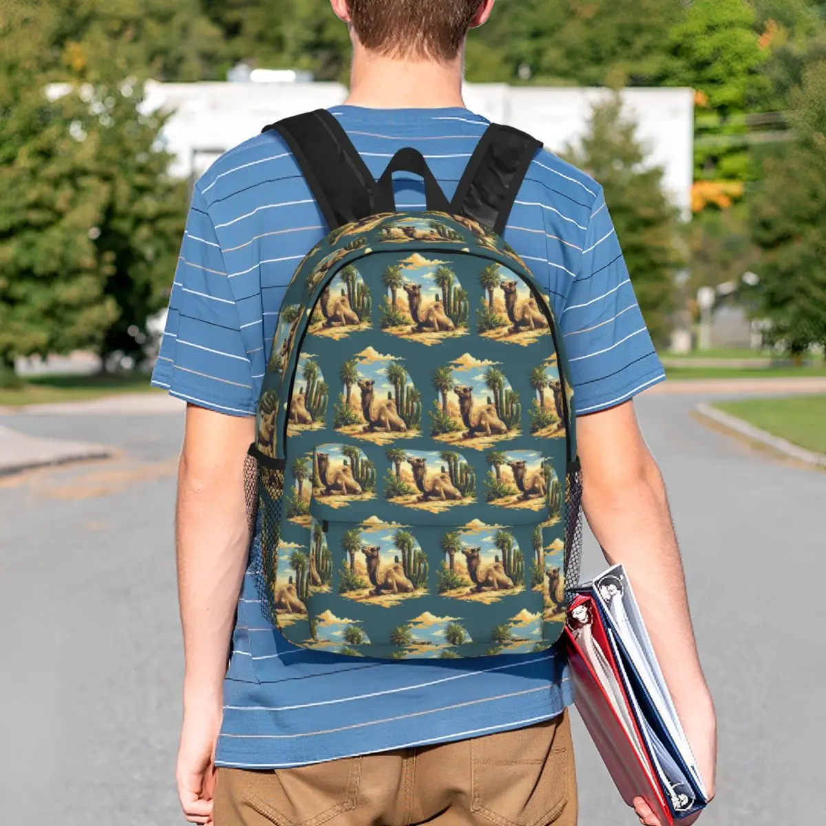 Desert Camel Under Sun Backpack Student BookBag Children School Bag Laptop Shoulder Bags for Men Women