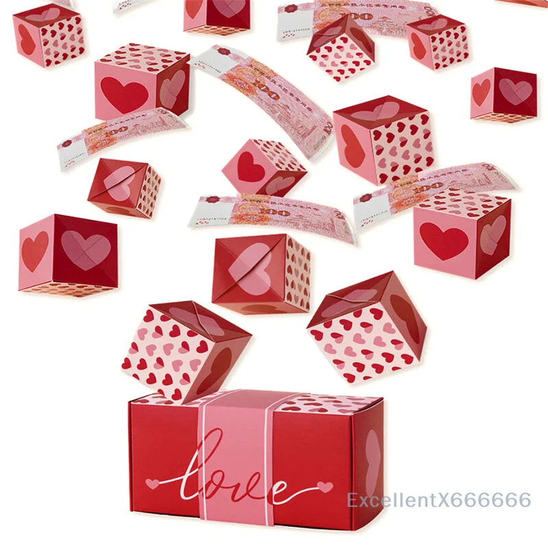 10/12/16/18/20szt Pudełko na prezenty z niespodzianką z konfetti Kreatywne pudełko na prezenty z niespodzianką Wyskakujące pudełko na pieniądze