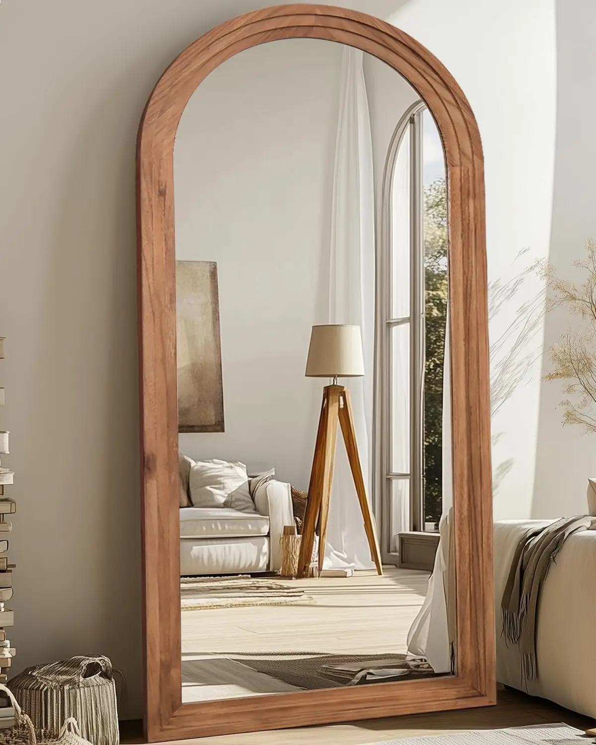 Full Length Mirror, 76"X34" Wooden Mirror Full Length With …