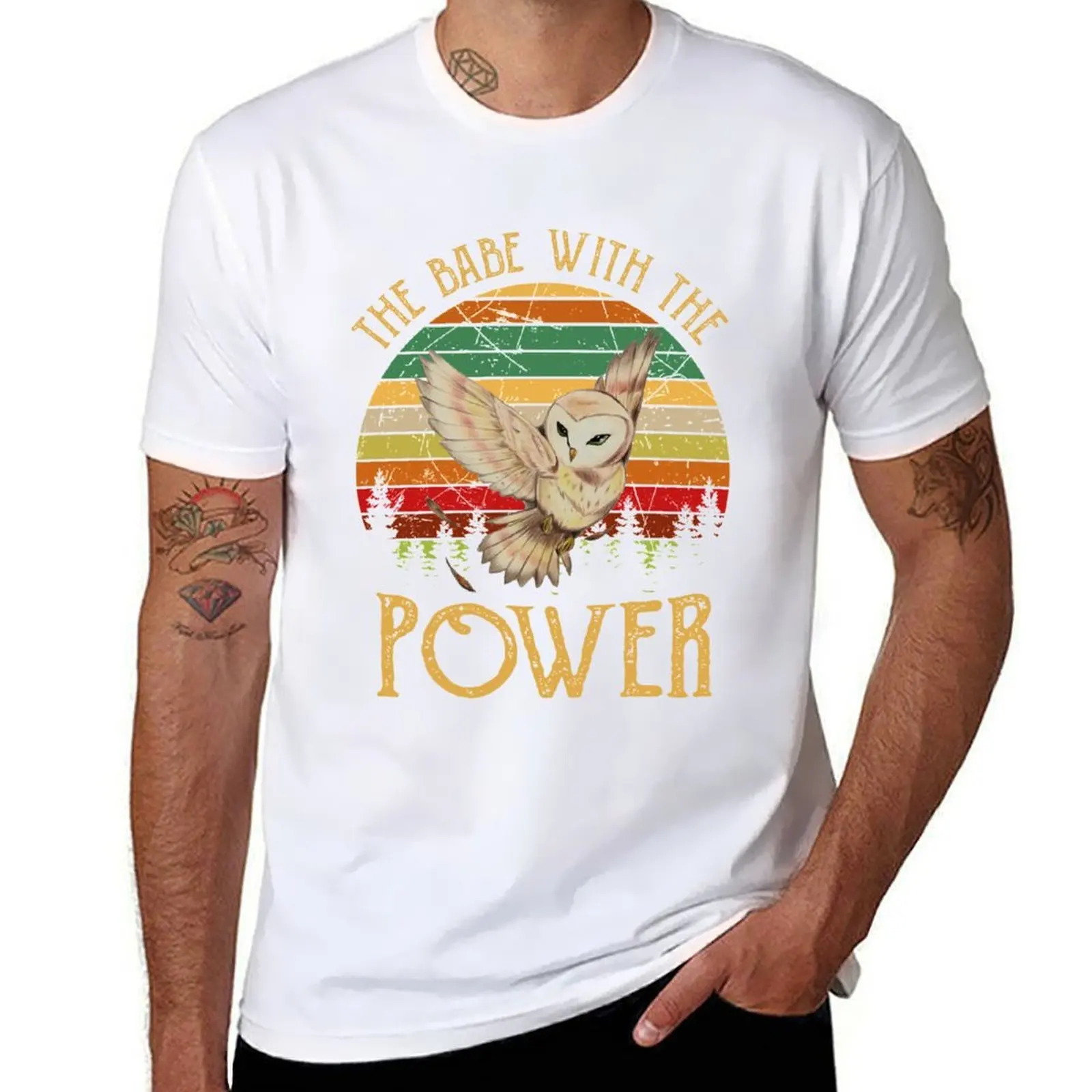 

David Owl The_Babe_With_the_Power T-Shirt t shirts for man cotton t shirts cotton 100% T-Shirt