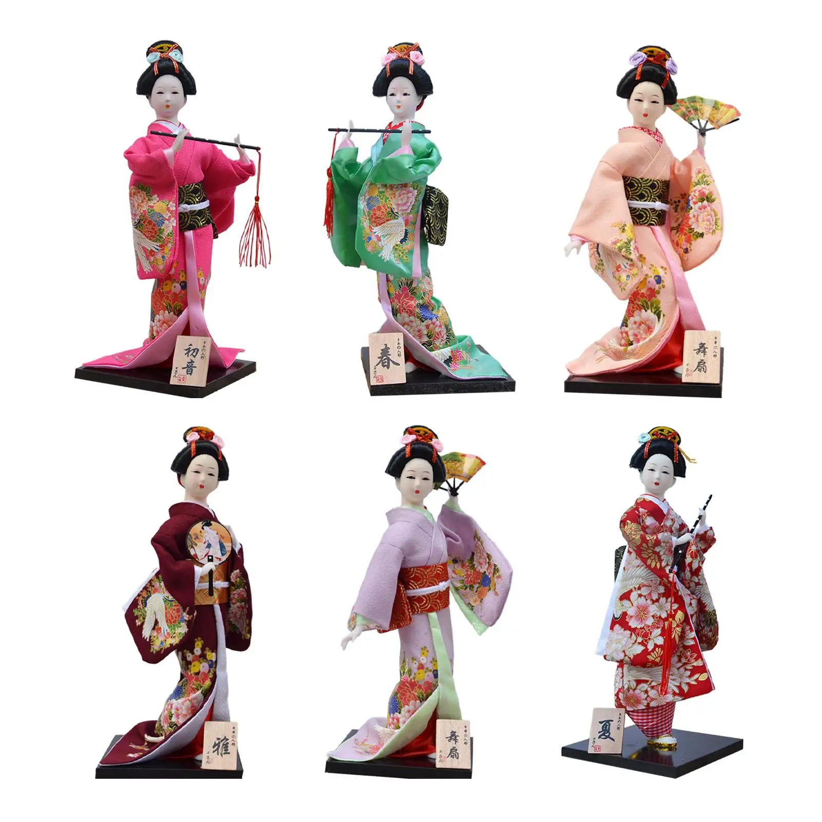 Asian Kabuki Figurine Statue Toy Store Gift 30cm Japanese Kimono Geisha Doll