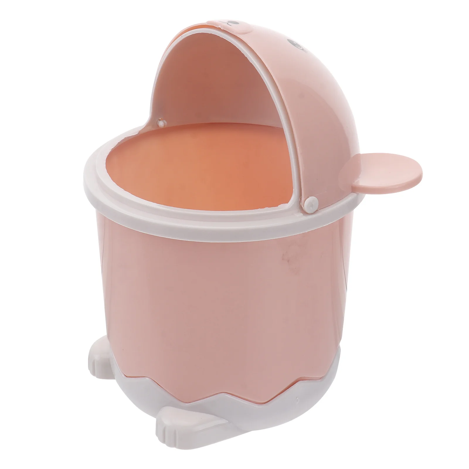 

Mini Dustbin Desktop Wastebasket Practical Creative Anti-Impact Clamshell Design Office Use Mini Garbage Can