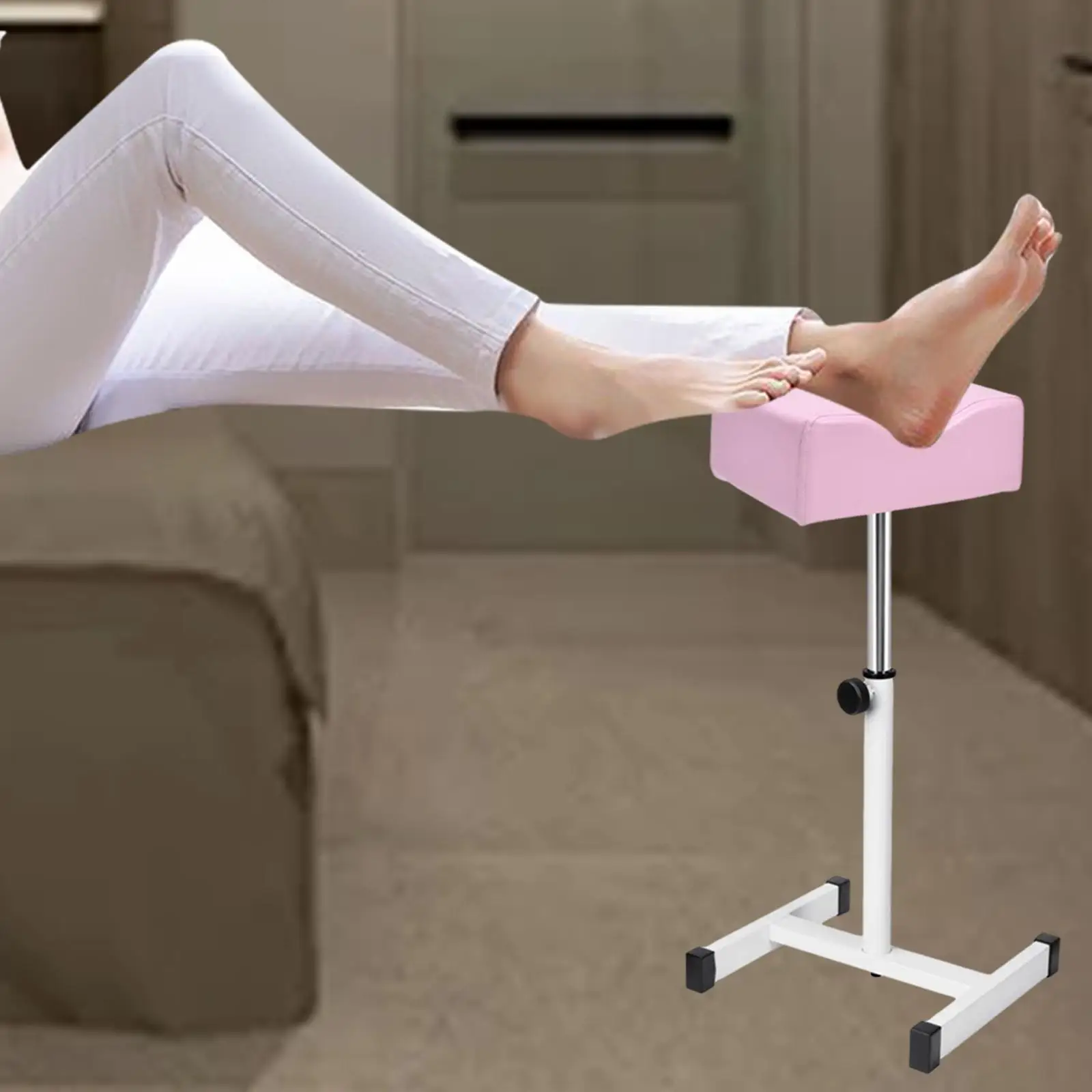 

Pedicure Manicure Footrest 16'~ 26' Adjustable Height Leg Rest Chair Anti Skid Pedicure Stool for Commercial Use Nail Technique