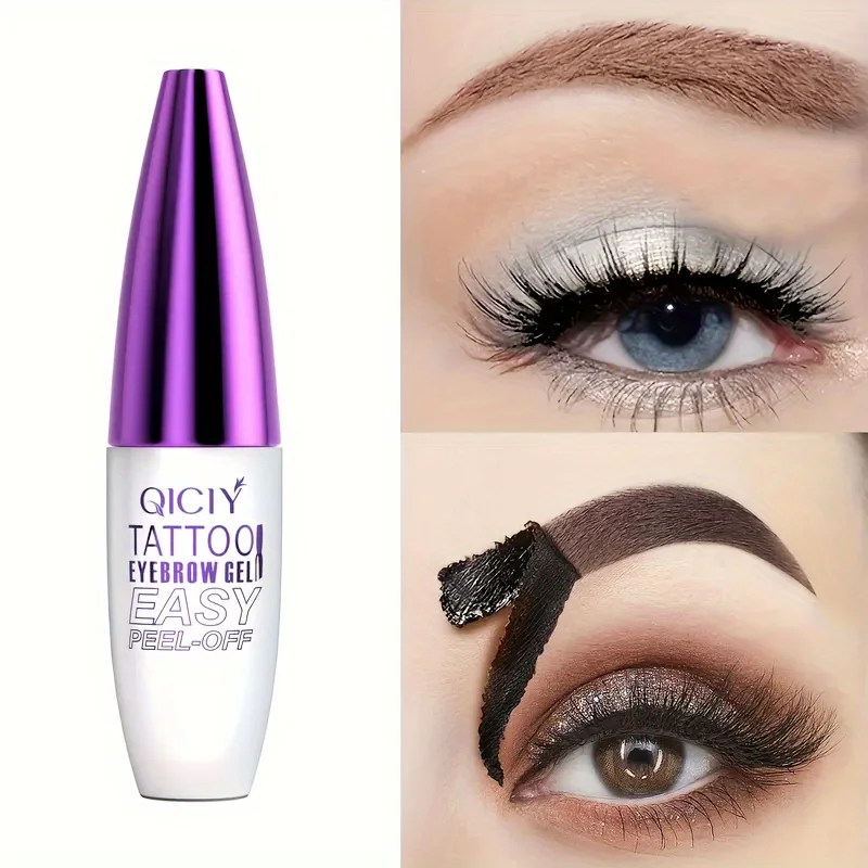 Creme de sobrancelha em gel para sobrancelha, à prova d'água, fácil descascar, à prova de suor, de longa duração, despojado, cosméticos de maquiagem para sobrancelhas selvagens