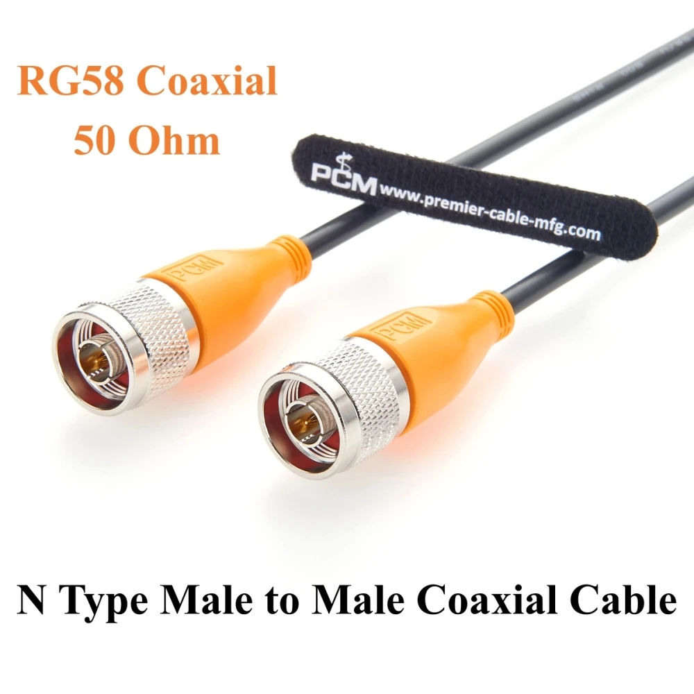 

N Type Male to Male Coaxial Cable RG58 50 Ohm, Low Loss RF Antenna Cable for Ham Radio, Signal Booster, Amplifier, 3G 4G LTE