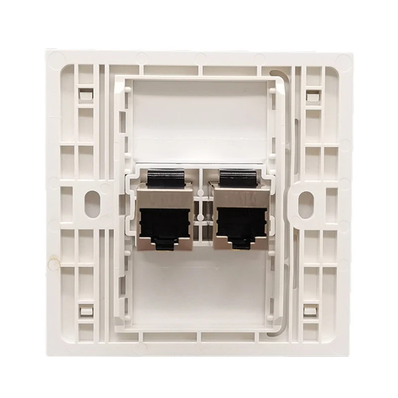 Durchgang durch Abschirmung cat6 rj45 lan Steckdose 2 Anschlüsse abgeschirmt cat.6 Netzwerk anschluss Frontplatte kein Signal verlust Internet-Stecker