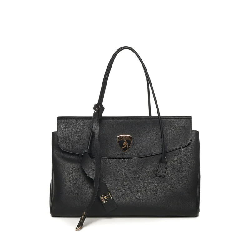 

Carry All Bag In Black Grained Calfskin Master Quality Luxury Brands Designers Tote Bag Large Capacity Perfect High End Handbag