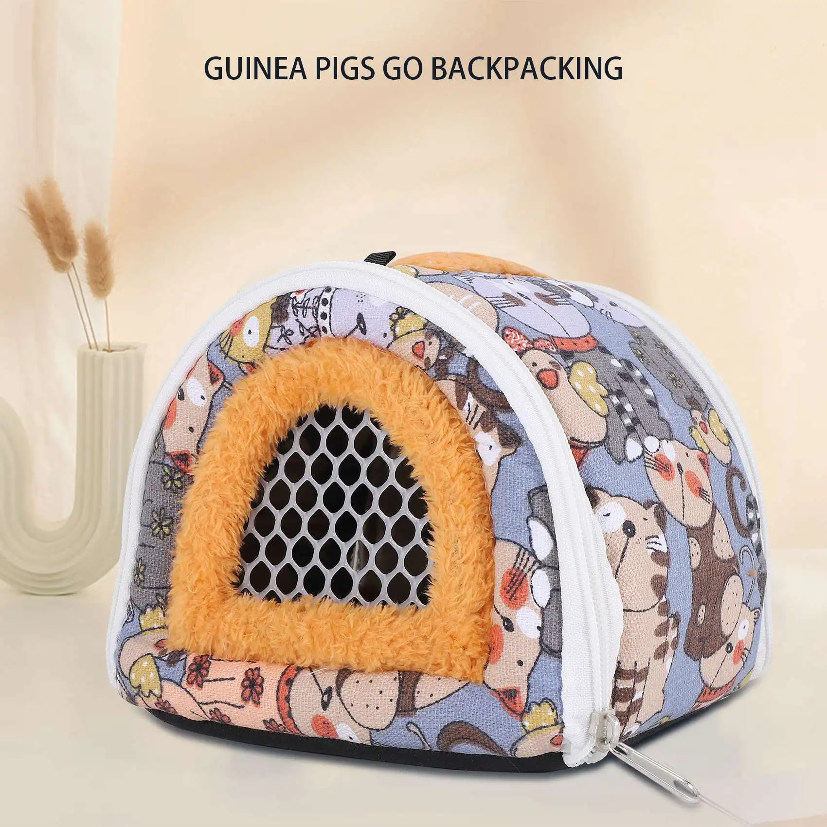 Portable Small Animals Hedgehog Hamster Carrier Bag Outdoor Travel Guinea Pig