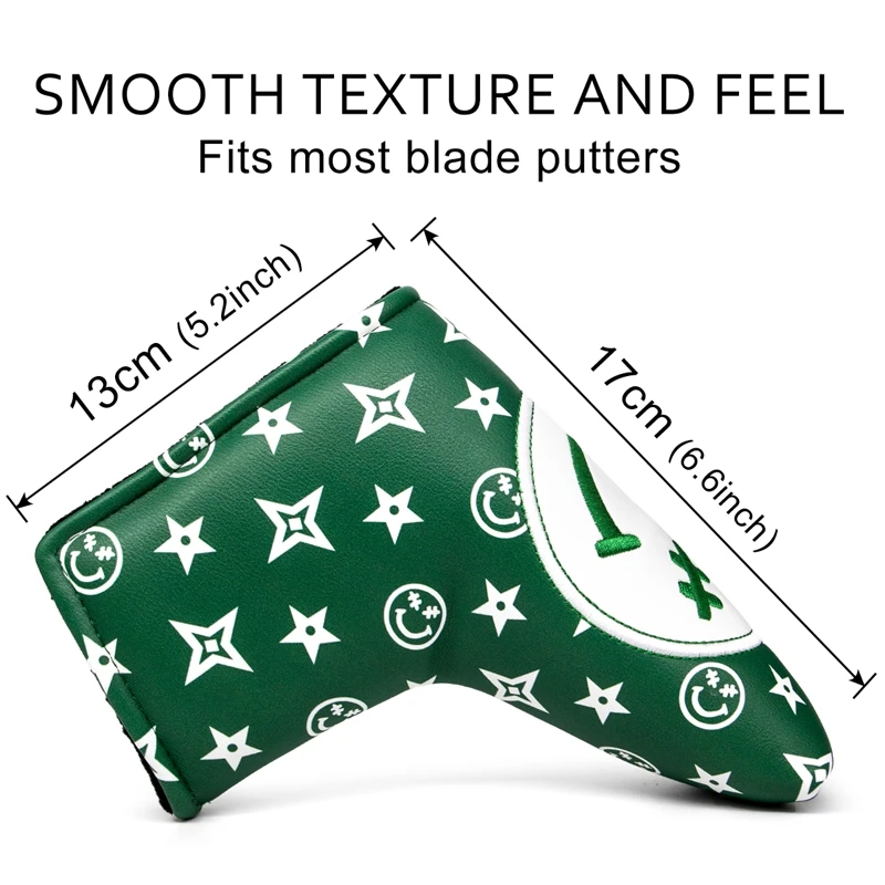 Golf Putter Head Covers Half Round One Piece Putter Covers Protective Covers Magnetic