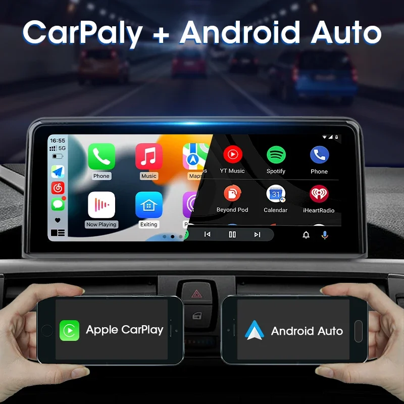 Автомобильная радиостанция Crbrillar 10,25 дюйма с Android 11 для BMW 1 серии F20 F21 2 серии F23 2013-2016 NBT Wireless CarPlay с автоматической навигацией