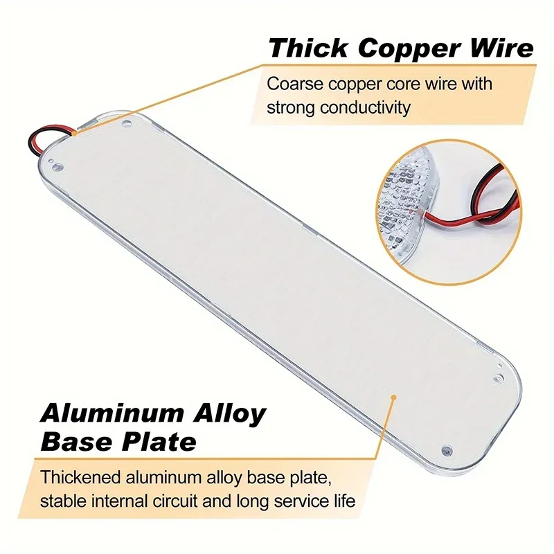 72 LED شريط إضاءة داخلي 12-80 فولت سيارة فان حافلة قارب التخييم قطاع ضوء مع التبديل السوبر مشرق قبة مصباح السقف