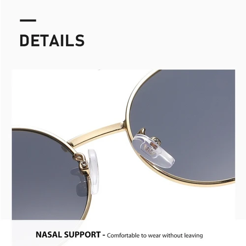 Imagen 2 del producto Gafas de sol Retro con montura dorada para miopía, gafas de sol a la moda para mujer, montura ovalada de Metal pequeña, gafas de sol de visión cercana, gafas de sol de diseñador de lujo para hombre