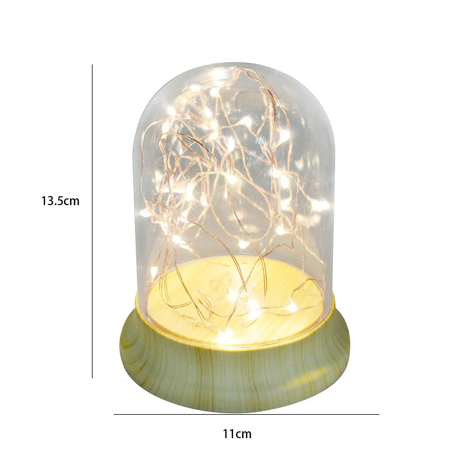 

Dome Night Lights Handmade DIY Romantic Table Centerpiece Wooden Base Atmosphere Lamp for Bedroom Tabletop Dorm Birthday Gift