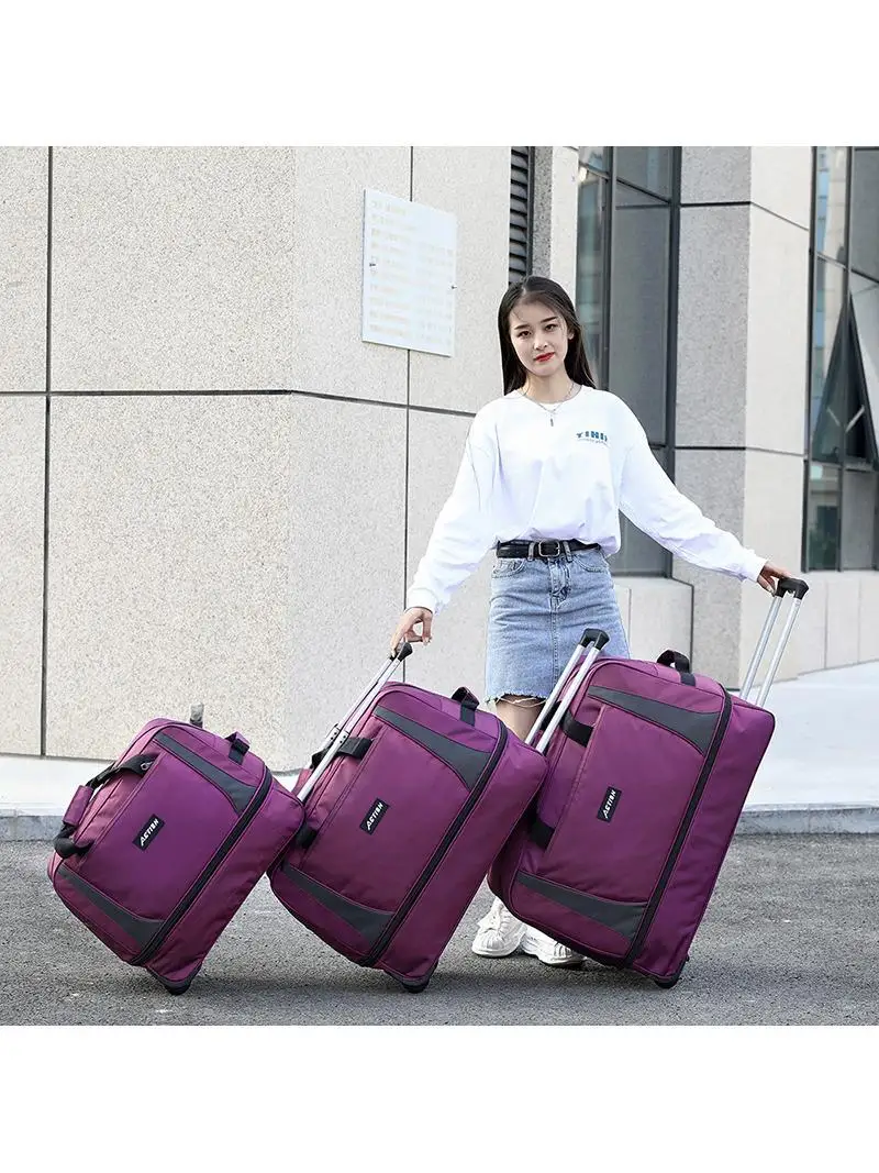 

Большая дорожная сумка из ткани Оксфорд на колесиках, складная сумка для мужчин и женщин, сумка для домашних животных