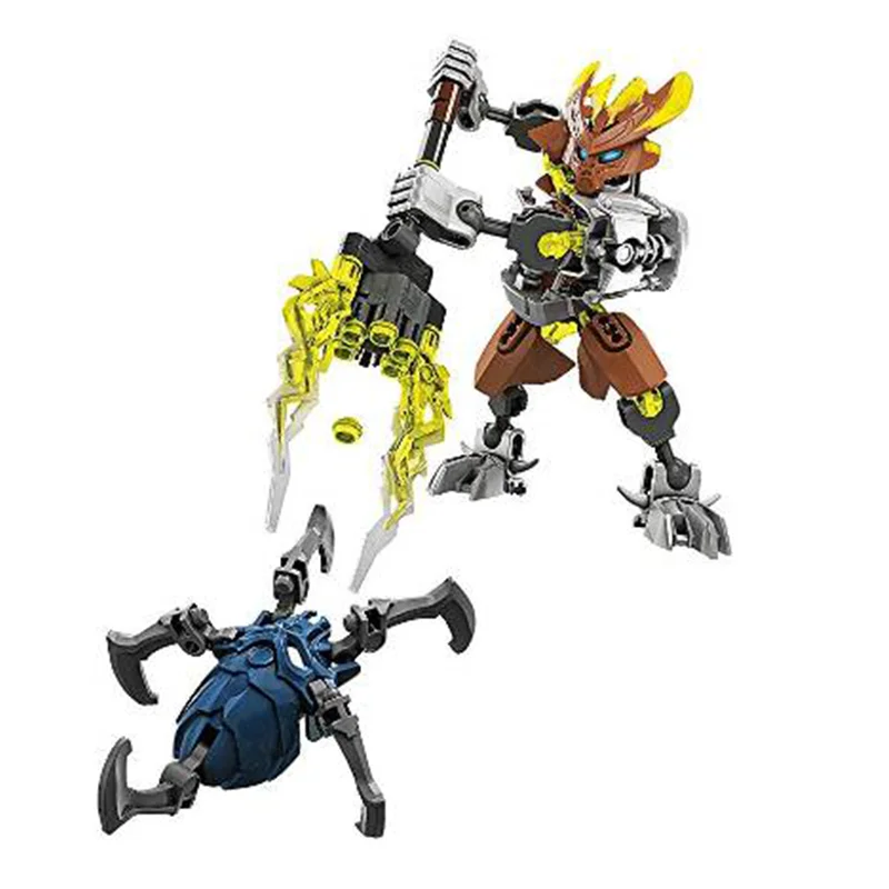 Bionicle Warriors Action Figures Collection Building Blocks Protector of Ice Earth Water Stone Jungle Anime Bricks Toy Kid Gifts