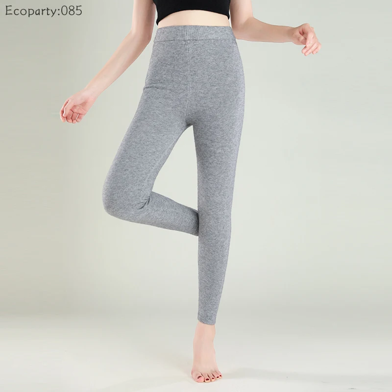 Outono inverno leggings femininas engrossadas calças térmicas fino ajuste e leggings quentes com calças elásticas abaixo para o sexo feminino novo
