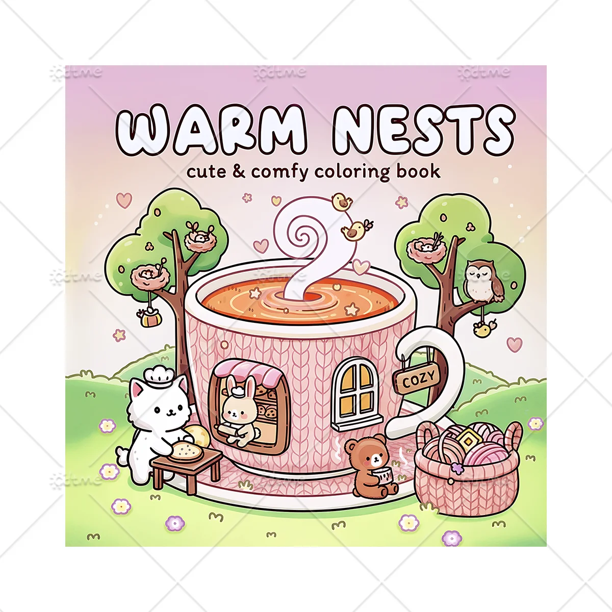WARM NESTS Kleurboek met opvallende patronen voor volwassenen Schattig tekenboek Perfect cadeau voor feestjes en verjaardagen ﻿ - afbeelding 2