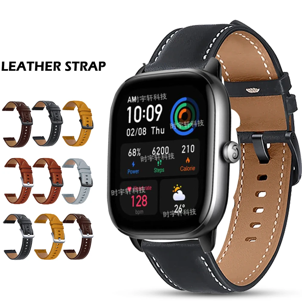 Strap For Amazfit GTS 4 2 Mini Leather Straps For Amazfit GTS 3 Band GTS 4 2 2E GTS4 Bracelet Band Galaxy Watch 3 41mm Watchband