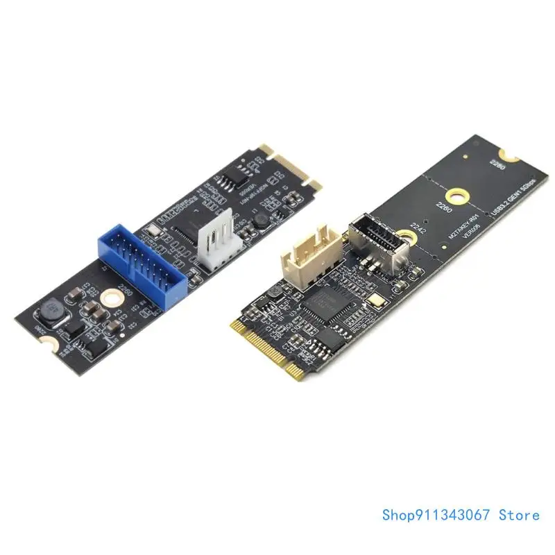 

to USB3.2 Gen1 19Pin Adapter Card NVME to Type-C Front Type-E Converter Support Floppy Small 4Pin Drop shipping