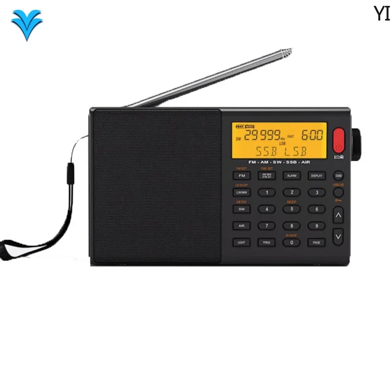 D-808 Am/fm/sw/mw Ssb Air Rds Tragbares Vollband Radio Mit Deep Sound Stereo Radio D-808