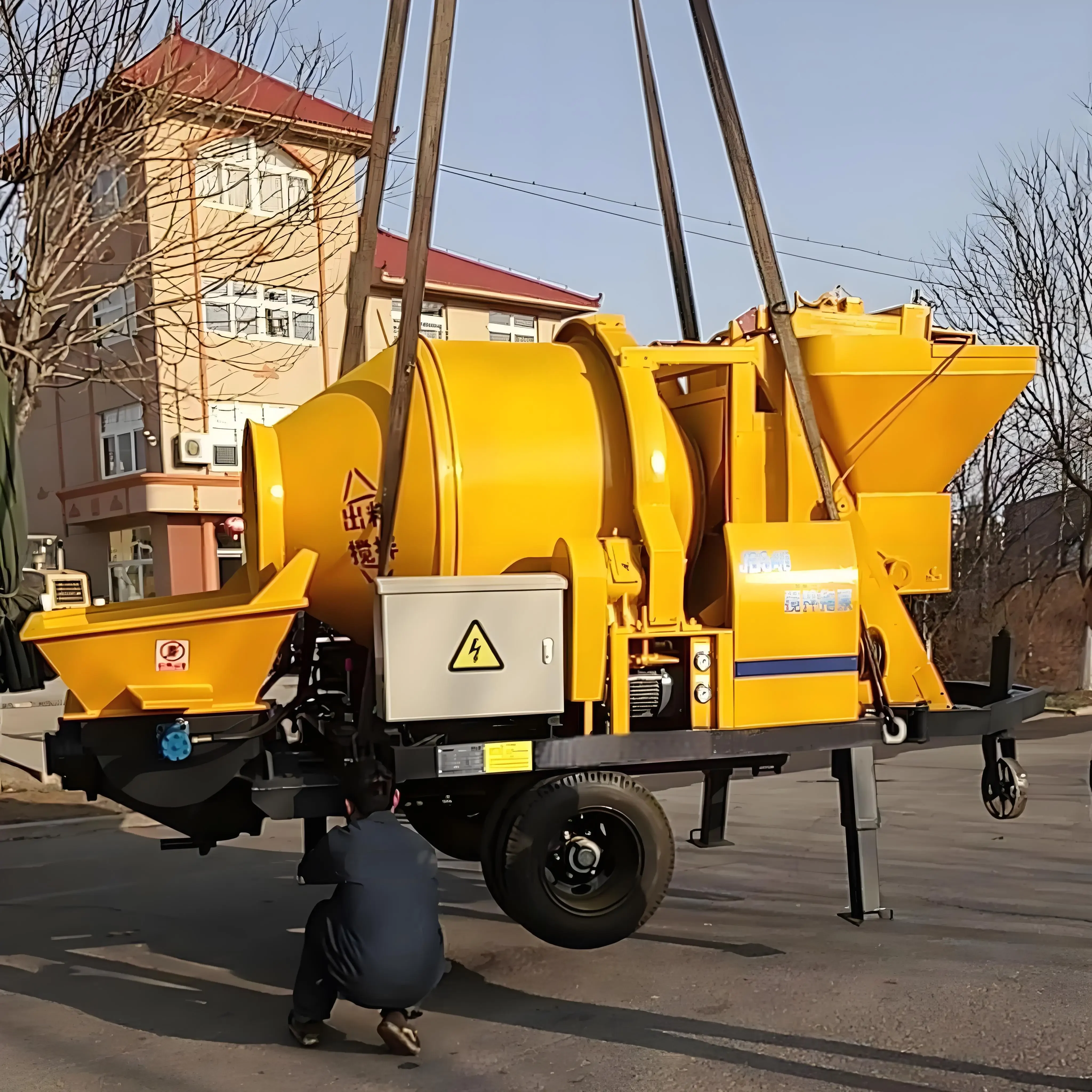 Customization Mini Concrete Mixer Pump Die sel Small Portable Concrete Conveying Pumps Price of Concrete Mixer Pumps for Sale