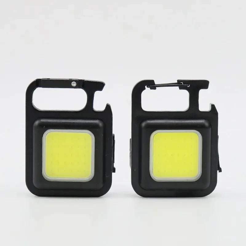 Mini LED Flashlight Work Light Portable Pocket Flashlight Keychains USB Rechargeable For Outdoor Camping Small Corkscrew