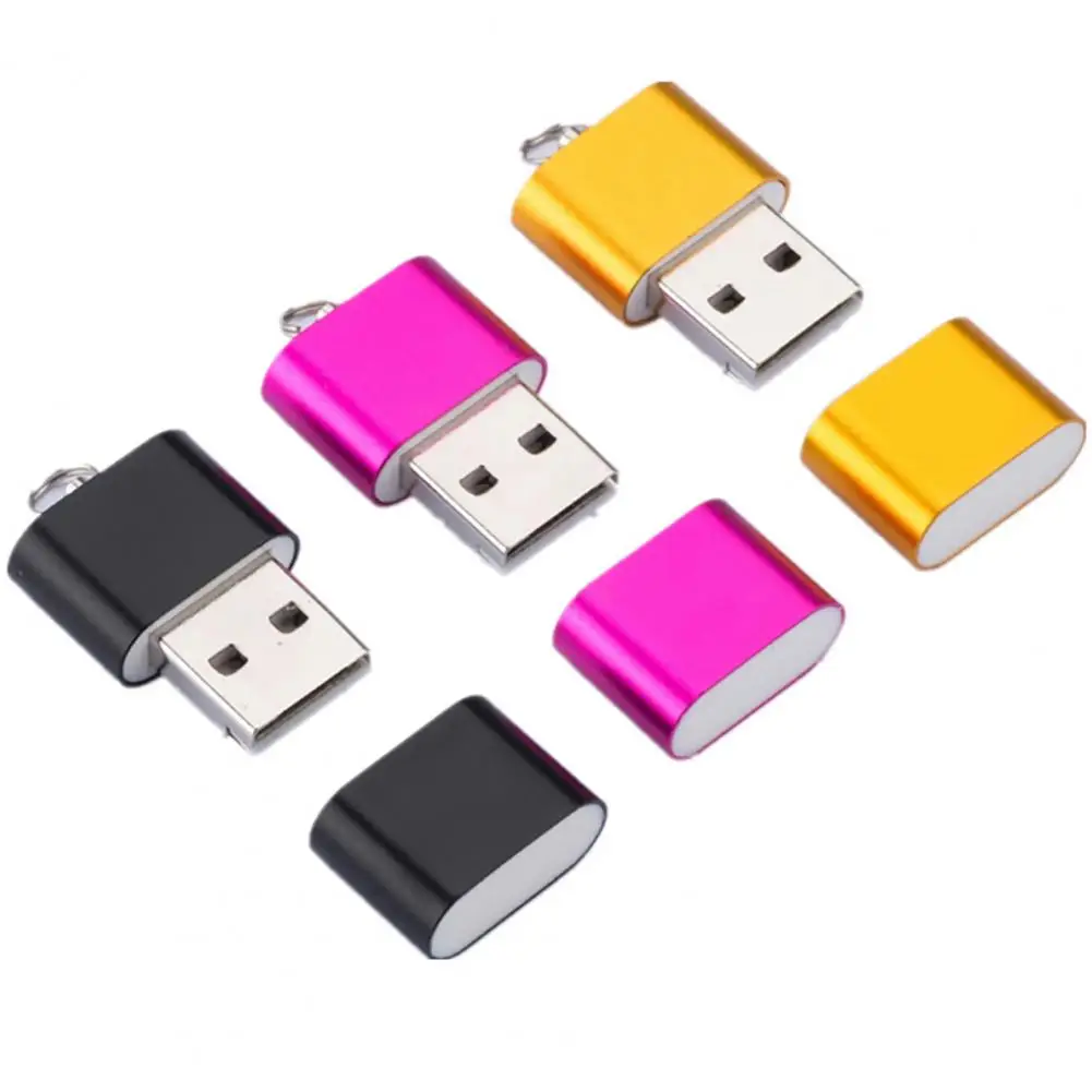 Mini lector de tarjetas Micro USB de alta velocidad, aleación de aluminio, Mini lector de tarjetas TF para computadora portátil, nuevo