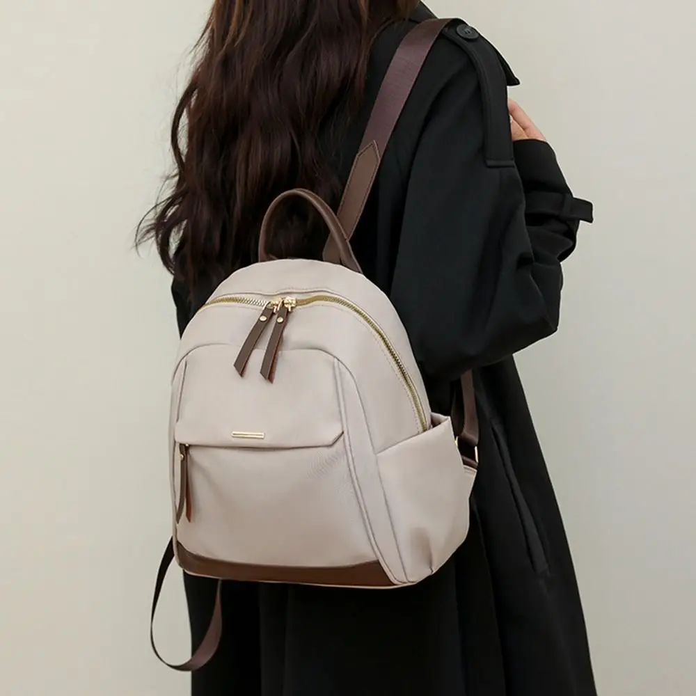 

Портативный холщовый нейлоновый рюкзак большой емкости на молнии женский рюкзак корейский стиль водонепроницаемая оксфордская сумка на плечо женская