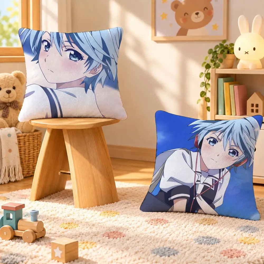 Anime Fuuka Music Romance Series Cushion Cover Personalized Decorative Living Room Home Sofa Bedroom Office Car Decor
