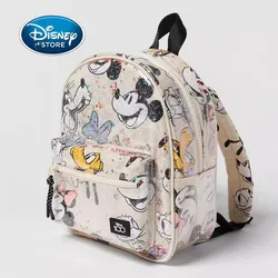 Disney 100th Anniversary Sequin Cartoon Mickey And Friends Transparent Backpack Children Double Shoulder kindergarten Schoolbag