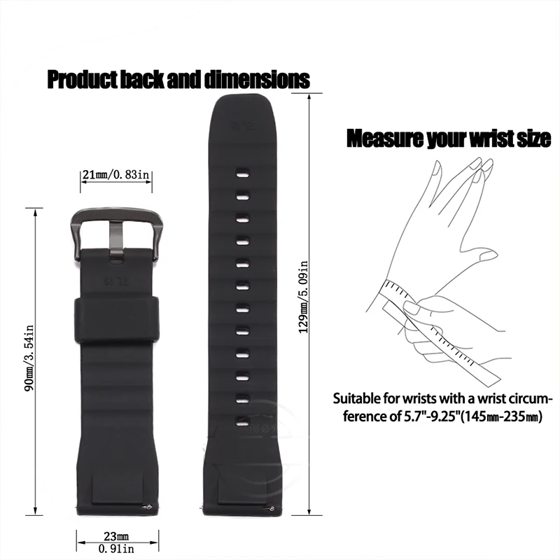 Rubber Strap For Casio PRW-60Y 5578/5480 PRW-70/50/30 Men Sport Waterproof Watch Accessories Replacement Watchband 23mm