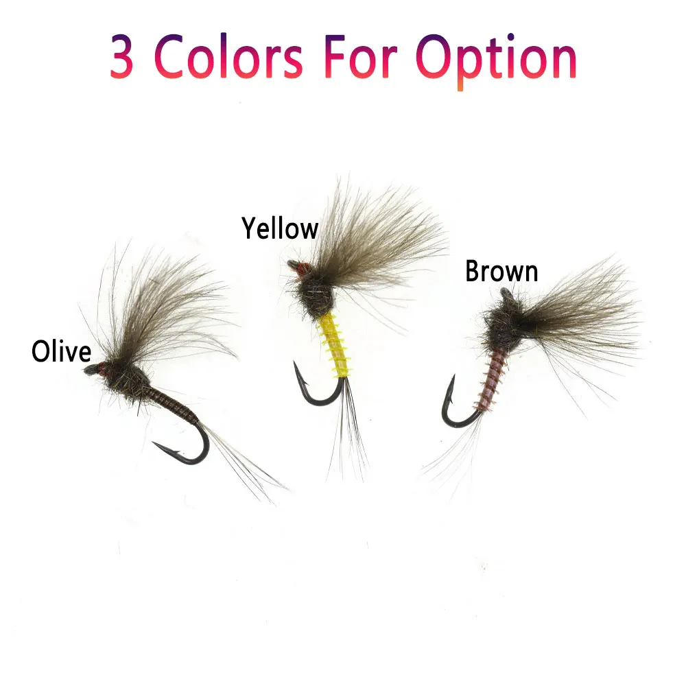 بيمو 5/6 قطعة # 16 CDC ريشة الجناح Mayfly الجافة يطير الشائكة الاصطناعي الزمرد الحشرات الطعم لسمك السلمون المرقط Grayling جثم الصيد إغراء #3