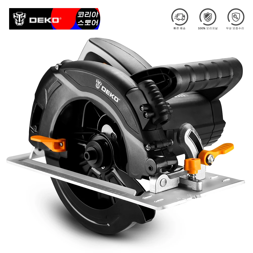 Deko DKCS1600 Cirkelzaag Power Tools Met Blade, Stof Passage, Extra Handgreep, high Power En Multifunctionele Snijmachine