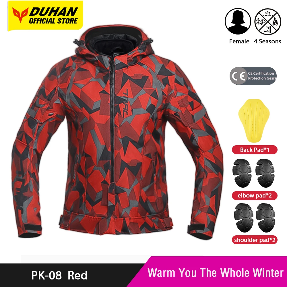

Women's Motorcycle Jacket Waterproof Moto Riding Jacket Winter Warm Windproof Motorbike Jacket Clothes CE Protective Equipment