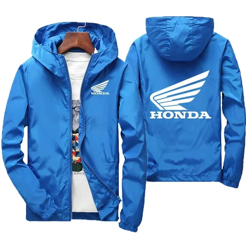 

Men's Motorcycle Racing Team Honda Logo Jacket Spring and Autumn Outerwear Men's Zipper Jacket Men's Casual Sportswear Jacket