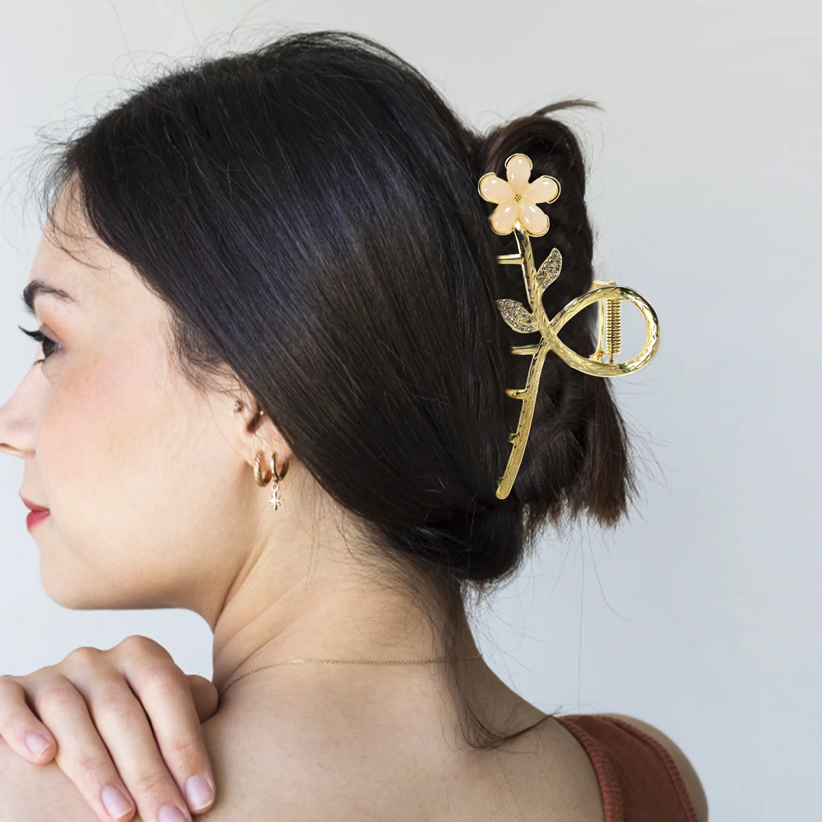 

Elegant Large Hair Claw Clip Metal Jaw Clamp For Thick Thin Hair Accessories Party Festival Gift