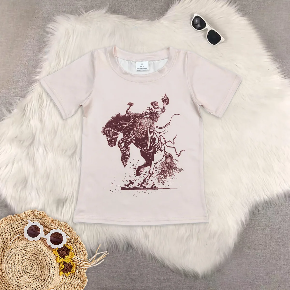 

Baby Boys Western Rodeo Horse Short Sleeve Shirts Tops