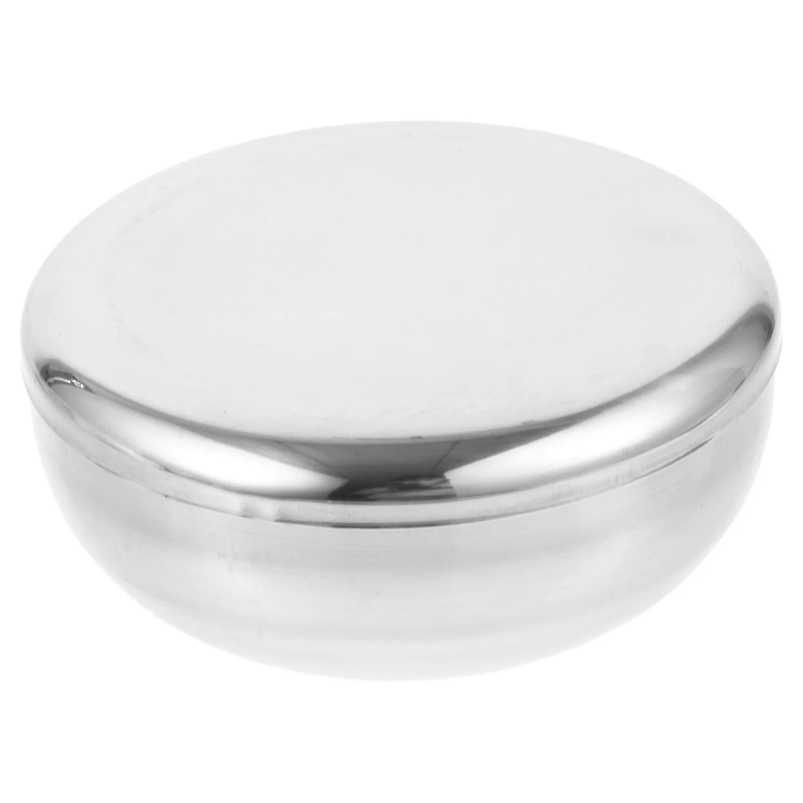 الكلاسيكية الرجال الحلاقة السلطانية الفولاذ المقاوم للصدأ الفضة 52 مللي متر عالية 73 مللي متر واسعة المحمولة الحلاقة كوب الصابون أداة تهذيب الأنيقة #6