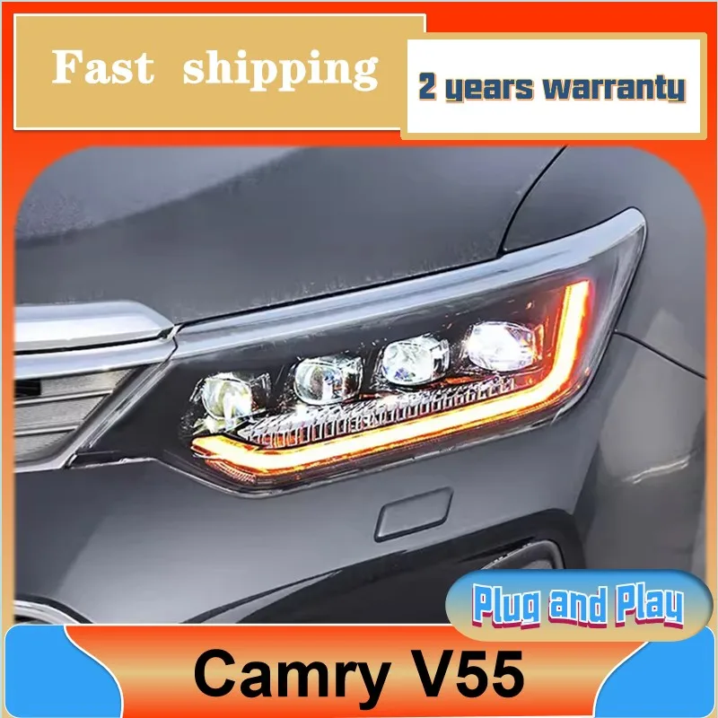 

Car Styling for Toyota Camry Headlamp 2015-2017 Camry Headlight V55 DRL Turn Signal Low High Beam Projector Lens