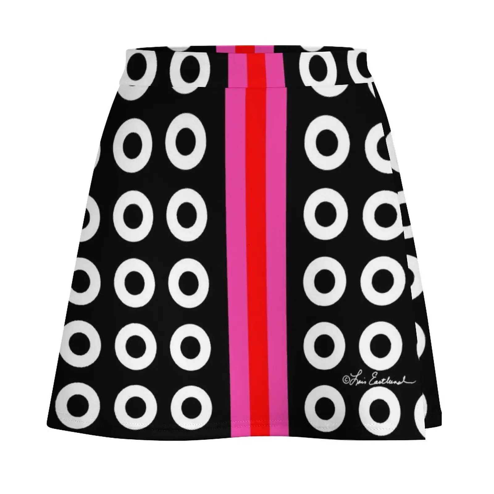 Dots and Stripes Mini Skirt clothes 90s vintage clothes skirts skirts for womans