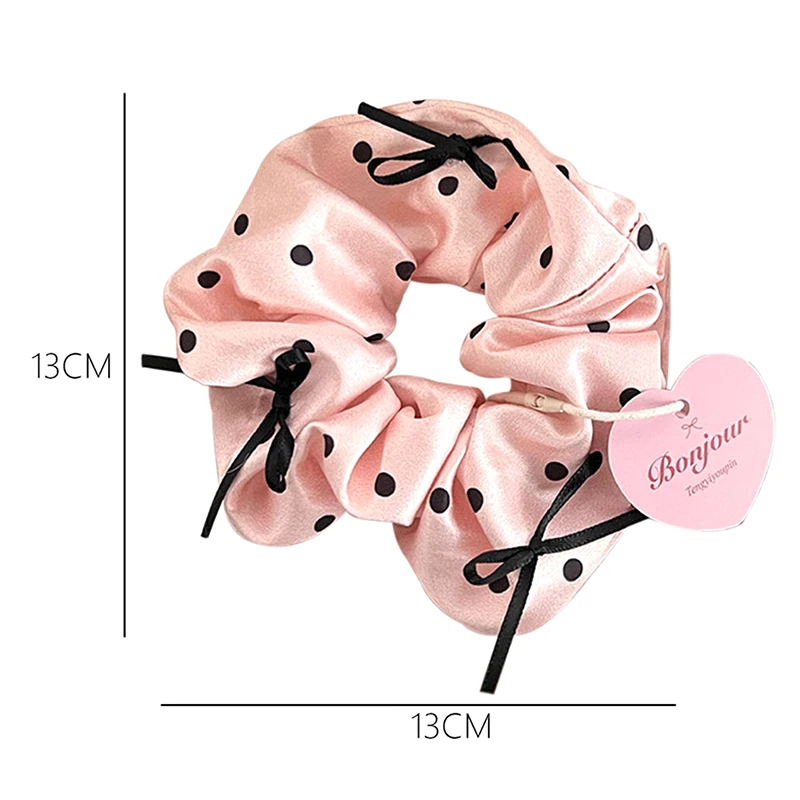 1PC Korean Women Scrunchies Elastic Hair Bands Ponytail Holder Bow Lace Hair Tie Rope Large Intestine Hair Ring Headwear