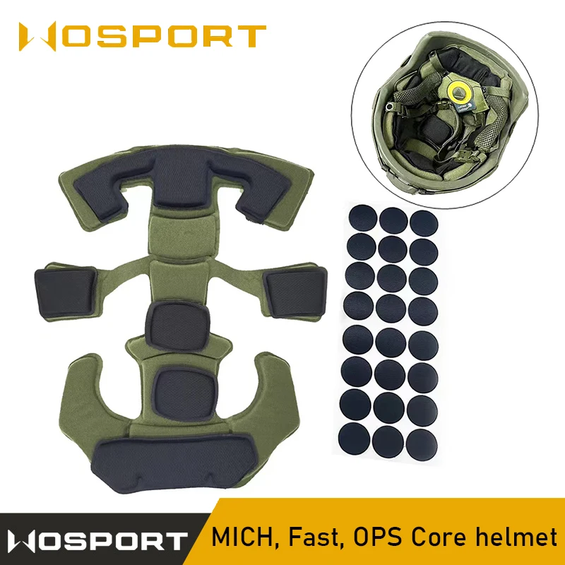 Tactical Helmet Liner, Shock Absorbing Pad, Protective Helmet Pad, Fits MICH Fast, OPS Core Helmets, Hunting Accessories