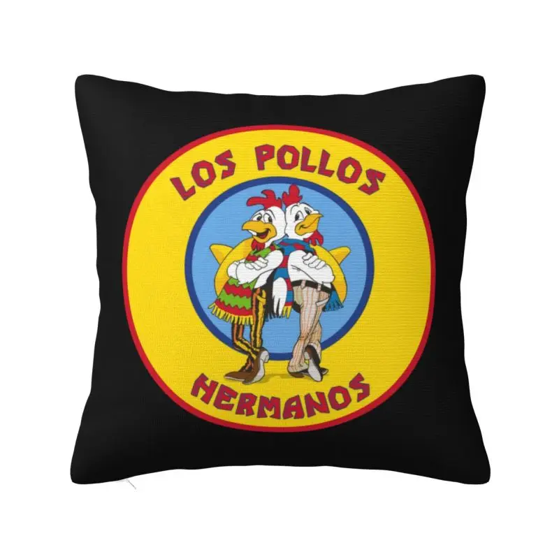 Breaking Bad Los Pollos Hermanos Cushion Cover for Sofa Polyester The Chicken Brothers Throw Pillow Case Living Room Decoration