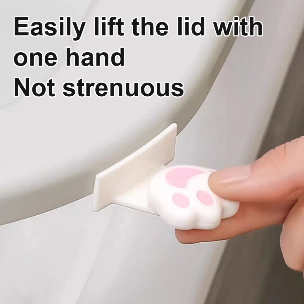 Durable Abs Toilet Handle Toilet Lid Lifter Handle 2pcs Toilet Lid Lifters Non-contact Seat Opening Tool Durable for Hygienic