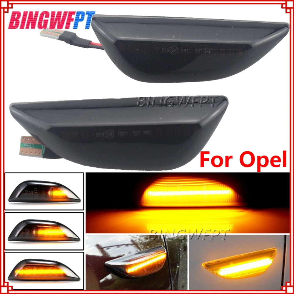 Car Dynamic Side Marker Rearview Side Mirror Flowing Indicator Lamp Turn Signal Light For Opel Mokka 2012-2016 Mokka X 2016-2020