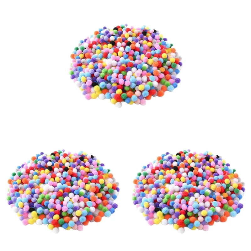 1500 stuks 10 mm zachte ronde pompons bal gemengde kleur DIY decoratie ambachtelijke maken en hobbybenodigdheden